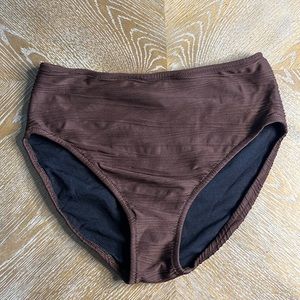 GOTTEX Brown Ribbed Bikini Bottom 12